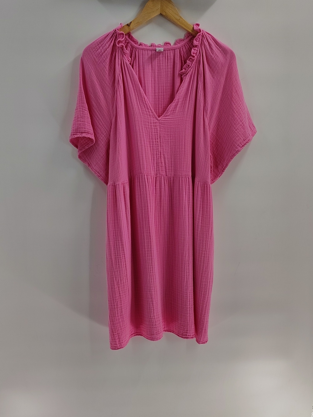 Old Navy Pink Dress Size Large Pink Gauze Cotton Fabric
